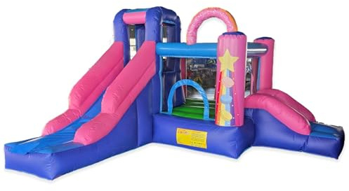Commercial Bounce House 100% PVC Inflatable Castle 4 in1 Bounce House with Slide 13.6 * 11.5 * 7.2FT