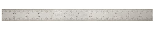 Starrett B18–16R Kombinationswinkel Filzschuhe Klinge mit Zoll Graduierung, Sets schräg und Winkelmesser, Regular Finish, 16R Graduation Filzschuhe, 2,5 cm Breite, 3/81,3 cm Stärke, 45,7 cm Größe