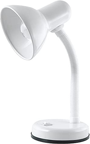 HOMELIFE 35w 'Classic' Flexi Desk Lamp with Versatile Flexible Neck - Integral On/Off Switch - Approx. 34cm Height - L958WH - Diamond White