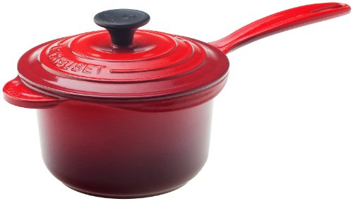 Le Creuset en fonte émaillée 1–1/4-quart Poignée de fer de précision pour casserole 1.25 qt cerise