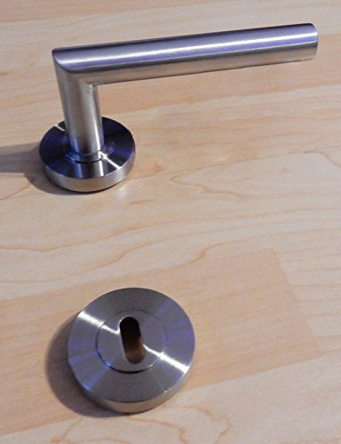 Türdrücker Türbeschlag Edelstahl Classic L Drücker für Zimmertür Rosettenversion Drückergarnitur Türgriffe Türbeschläge