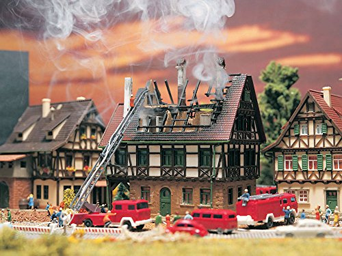 Vollmer Brennendes Haus, Miniaturhaus, Katastrophe, Erwachsene, für alle Altersgruppen, unisex, 1:100
