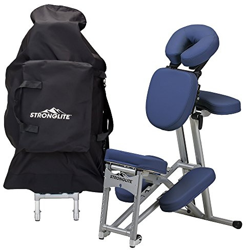 STRONGLITE Ergo Pro II Chaise de Massage Portable Ultra résistante, légère, Pliante avec roulettes et Housse de Transport Nylon Poids 272 kg