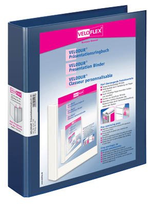 10 VELOFLEX VELODUR Präsentationsringbücher 2-Ringe 4,6 cm blau