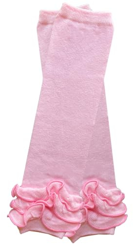 juDanzy ruffled leg warmers for baby or toddler girls (One Size (12 pounds to 10 years), Light Pink)