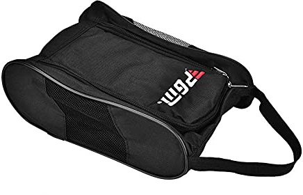 Schuhtasche, Tragbar Reise Schuhbeutel mit Doppelter Reißverschluss Atmungsaktiv Golfschuh Organizer Soccer Shoe Bag für Herren, Damen (schwarz)