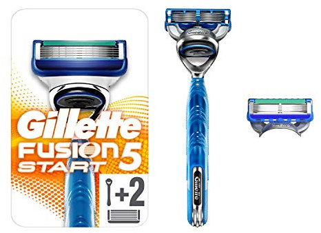 Gillette Fusion 5 Start Nassrasierer Herren, Rasierer + 1 Rasierklinge, Geschenk Männer