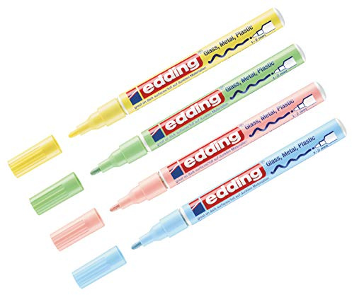 edding Glanzlack-Marker Creative 751, 1-2 mm (4er Set, Pastell)