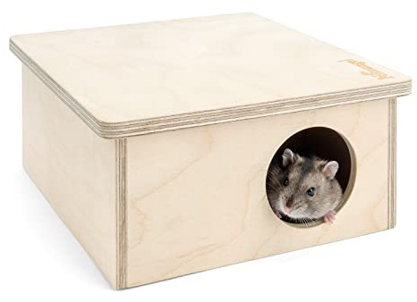 Niteangel Birch Chamber-Maze Hamster Hideout – Piccolo animale domestico bosco casa habitat decorazione per criceti topi gerbilli topi