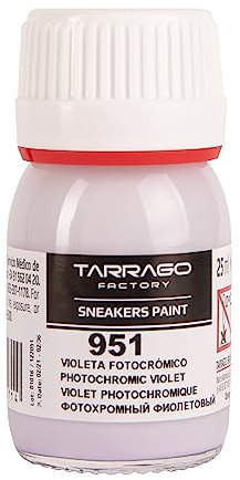 Tarrago Sneaker Lederfarbe - Acryl individuelle Schuhfarbe - für Sneaker, Stiefel, Taschen, Geldbörsen - matt, flexibel, perfekte Deckkraft - photochrom violett #951-0,8 FL