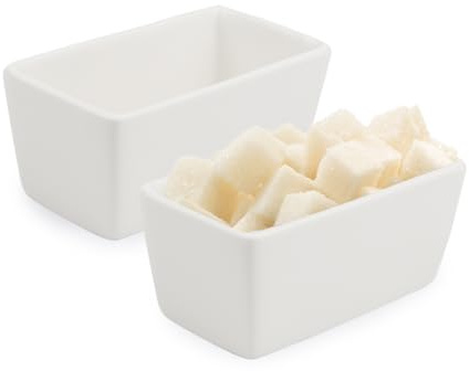 DOERDO 2Pcs Ceramic Sugar Packet Holder Tea Bag Bowl Storage Container Dispenser for Kitchen, Cafe, Restaurant, 4x2.4x2, 5oz