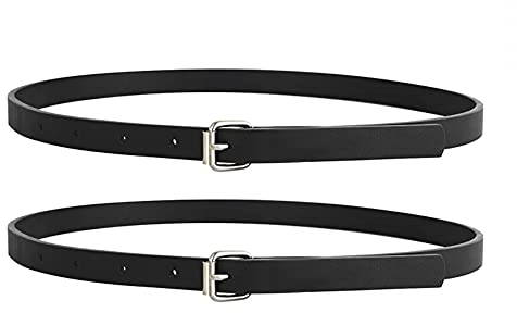 DONGKER 1paio Cinturini Speroni,Cintura Punta Filetto Pelle PU Cinghie per Sperone Singolo Strato Regolabili con Fibbia Semplice per Uomo Donna Cavallo