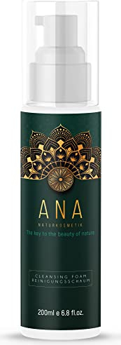EINFÜHRUNGSPREIS - Cleansing Foam - Milder, Feuchtigkeitsspendender Reinigungsschaum zur täglichen Gesichtsreinigung - Auf Basis von Aloe Vera 200ml - ANA Naturkosmetik Made in Germany