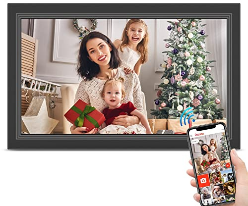 YunQiDeer FRAMEO Digital Picture Frame- 15.6inch Digital Photo Frame with 1920 * 1080 IPS Touch Screen HD Disply,Built-in 32GB Storage,Wall-Mounted,Digital Frame Share Photos and Videos via Frameo App