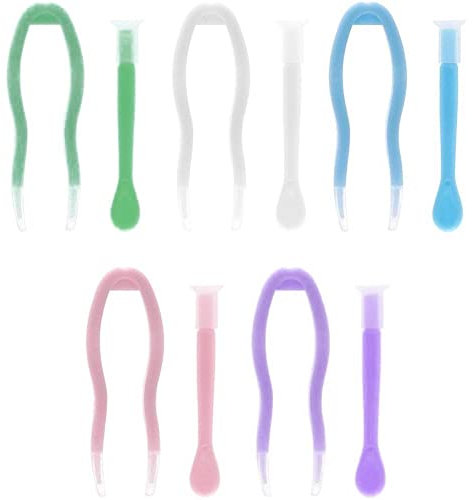 Baokuan 5 Pcs Colorful Contact Lens Remover and Inserter Tool Set, Portable Contact Tweezers with Soft Tip, Contact Applicator for Contact Lense