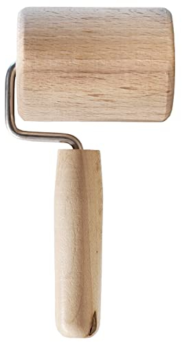 Chinchilla® Backblechroller/Teigroller zylindrisch aus Buchenholz | Der stabile Helfer für die Küche | Made in Germany | Nachhaltige Qualität aus Deutschland | 18 x 5 cm