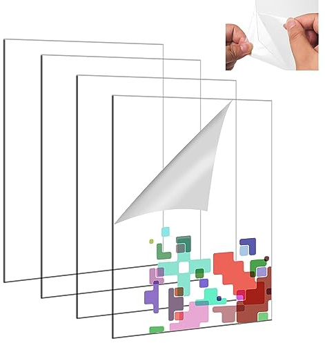 4 Stück A4 klare Acrylblätter für Bilderrahmen, Glasmalerei, Hochzeitsschilder