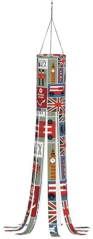 Halloween Windsock Flag, Ghost Windsock Decorations,Winter Outdoor Windsocks for Yard Lawn Party,England Symbols