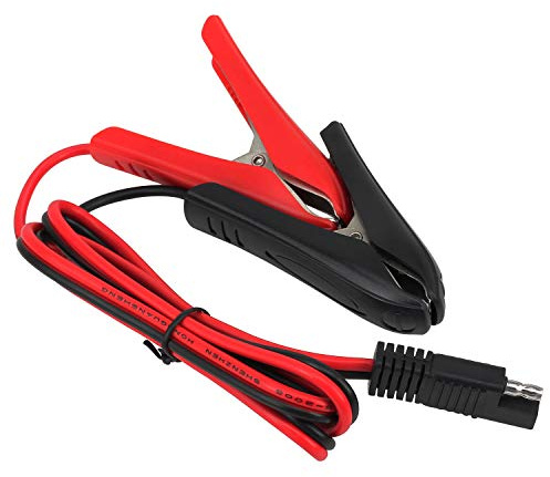 BENACES Krokodilklemme an SAE-Anschluss, 1 m, 12 V, Krokodilklemme an SAE 2-polig, Schnelltrennung Adapter Ladeverlängerungskabel, für Solarpanel, Autos, Motorrad-Ladegerät