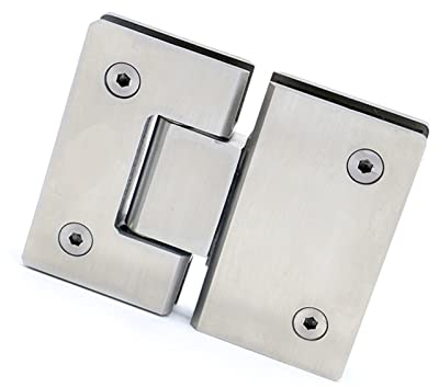 TYNXK TüRscharnier 180 Grad Scharnier offen 304 Edelstahl Wandhalterung Glasschargen for Heimbadmöbel Hardware TüR Scharnier