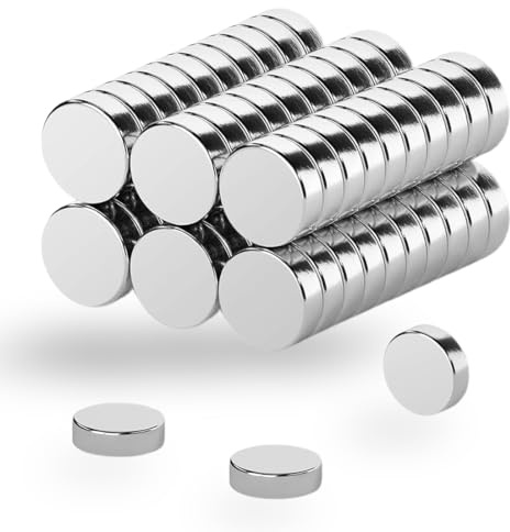 QEQSHQO 100pcs Mini Punaise magnétique en métal pour réfrigérateur adaptée aux Images de Tableau Noir aux Cartes aux Tableaux Blancs et aux calendriers