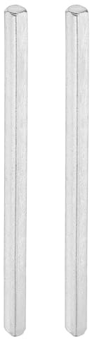 PATIKIL Square Door Knob Spindle 80x4mm, 2 Pack Replacement Nickel-Plated Iron Spare Door Handle Spindle Bar for Most Mortise Type Door Knobs, Silver