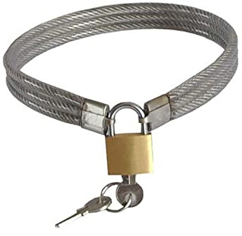 ZTHBYSB Metall Halsreif Halsfessel O-Ring, Bondage Edelstahl Sex Halsband SM Halsbänder mit Schloß und Schlüße, Sklave Folter Kragen Restraint Spiel für Paare,Silber,Ø 13.7CM