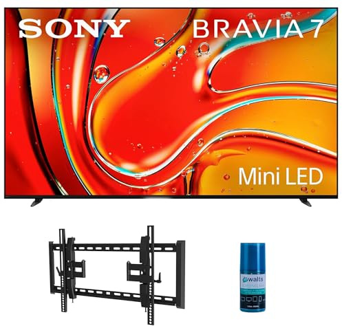 Sony K65XR70 65 Inch 4K Bravia LCD Mini LED Full Array HDR Google TV with a Walts TV TILT-EXTENSION-37-90 Tilt Mount for 37-90 Compatible TVs and Walts HDTV Screen Cleaner Kit (2024)