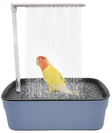 Vogel Badehaus Badewanne, Automatische Vogel Badewanne, Vogeldusche Wellensittich, Haustierbad Mit Zirkulierender Wasserdusche, Multifunktionaler Vogeldusche Mit Mehreren Wasserhähnen, Für Sittiche
