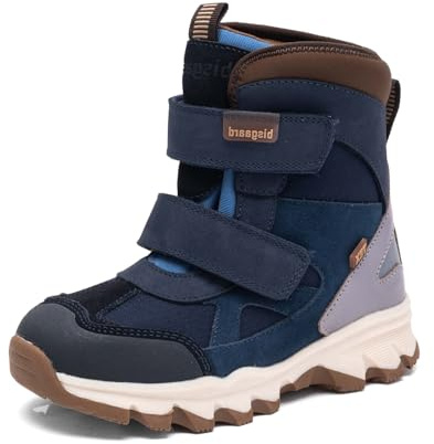 Bisgaard 64203.224 2033 slip-stövlar läder och textil unisex i grön kombination, marinblå, 31 EU
