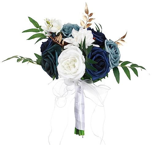 FOLODA Künstlicher Blumen Brautstrauß Romantischer Hochzeitsstrauß Für Braut Hochzeitszeremonie Jahrestag Party Dekoration