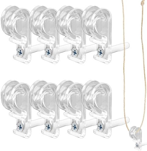 Jalousien-Sicherheitsclips, 8 x Jalousien-P-Clip-Haken, 8 x Jalousien-Sicherheitsclips, Kordelführungshaken, transparenter Rollo-Kettenhalter, Rollo-P-Clip-Haken für Rollos, Perlenketten,