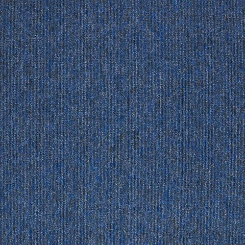 Macaw Sapphire 55015 Navy Blue Plain Loop Pile Contract Carpet Tiles for Domestic & Commercial Use, 20 Tiles per Pack, Suitable for underfloor Heating