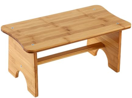 Alipis -Skid Petit Tabouret pour Salle De Bain Repose-Pieds en Bois pour Adultes Toilettes Tabouret Accroupi