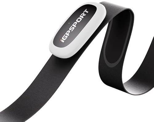 iGPSPORT HR50 Heart Rate Monitor Chest Strap, Bluetooth ANT+ 1 Year Battery Life IPX7 Waterproof HRM Sensor, for Cycling Running Yoga Fitness Sports