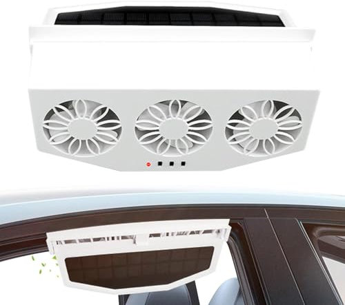 Solar Car Exhaust Fan Window Vent Radiator - Car Exhaust Fans | Creative Vehicle Purifier | Window Mount Car Radiator Cooling Fan | Safe Cooler Vehicle Outlet Purifier For Door Frontseat And Backseat