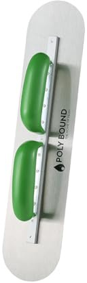 POLYBOUND The Sweet Spot Finishing Trowel 450x100mm – Dual Handle Stainless Steel Trowel with Comfortable Grip – Garden Trowel for Resin Driveways, Paths & Patios – Professional Grade Concrete Tools