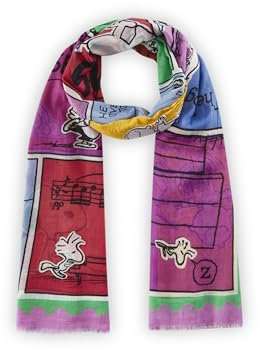 CODELLO Damen Peanuts™ Schal aus Organic Cotton mit Cartoon-Print