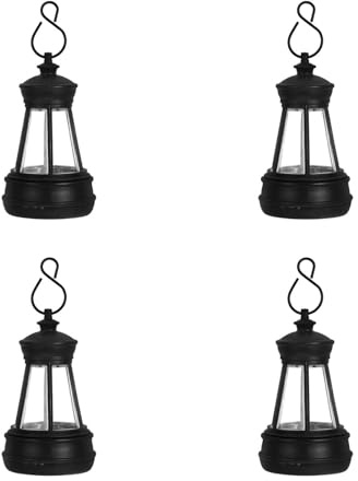 Mipcase 4pcs Lámpara de Mano Solar Navideña para Perros, Luz Nocturna Ambiente Resina, Pequeña (4.8*8.5 cm), Batería Recargable, Ideal para Jardín y Acampada