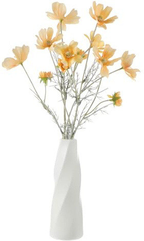 2 Pcs Artificial Fake Flowers, Cosmos Plants, Yellow Silk Flower Arrangement for Indoors and Outdoors, Fabric Flowers Decoration and Crafts for Weddings, Banquets, Flower Parties, Homes, and Hotels