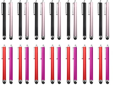 NUOBESTY Stylet Capacitif pour Tablette et Smartphone 36 Pièces, Stylo Touché Délicat en Aluminium Léger, Accessoires Électroniques Ménagers, Usage Quotidien Polyvalent, Couleur Aléatoire
