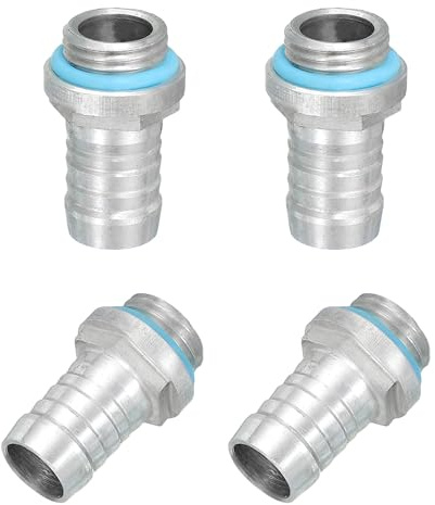 uxcell 4pcs G1/4 Fitting, G1/4 Thread with 12mm OD Nozzle PC Water Cooling Hose Barb Fitting for PC Water Cooling System Accessories