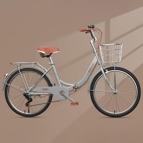 20/22/24/26 Zoll Klapprad Mit Rahmen Aus Kohlenstoffstahl, Singlespeed-Damenklapprad Mit Doppelscheibenbremsen, Klapprad Für Den Stadtverkehr C,24 inch