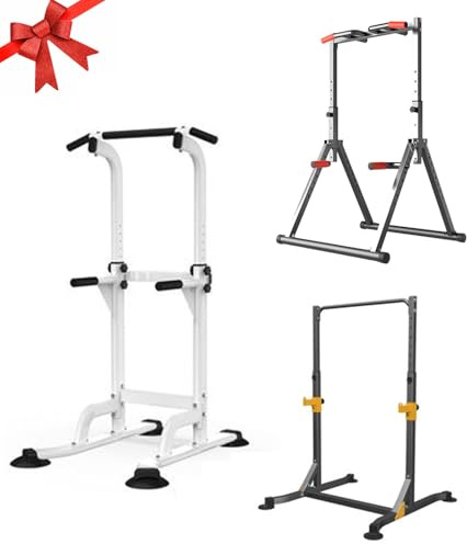 Power Tower, Stazione Multifunzione per Trazioni Attrezzatura per L'allenamento Pieghevole Portatile con Barra per Trazioni E Stazione per Dip per L'allenamento della Forza di Tutto Il, Black