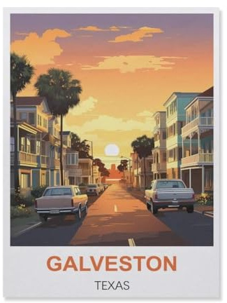 Galveston Texas，Puzzles 1000 Teile für Erwachsene, Klassische Puzzle Kinder Puzzle Herausfordernde Und Schwierige Rätsel für Erwachsene Und Jugendliche（50x70cm）-IC100