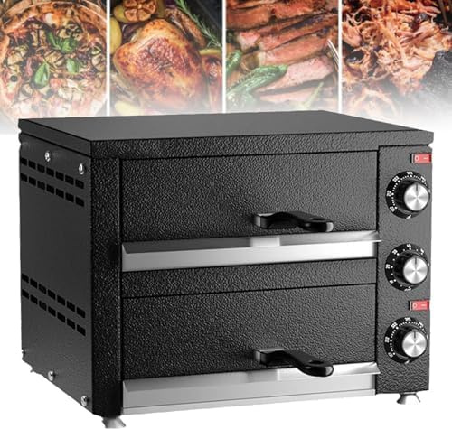 YXYLJOZ Forno Elettrico Professionale per Pizza - Forno da Interno in Acciaio Inox da 30 cm con 2 Ripiani, Ideale per ristoranti e per la Cottura Domestica - Perfetto per pizzerie e Appassionati