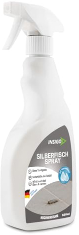 NEU Biozidfreie Silberfisch Abwehr 500ml – Effektives Mittel zum Silberfische bekämpfen im Haus – Silverfish & Papierfische bekämpfen – geruchsarmes Silberfisch Spray von INSIGO