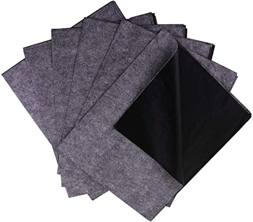 Large Graphite Transfer Paper for Wood, Paper, Canvas (50 x 120 cm, 6 Pack) Tracing Carbon Paper (Black)