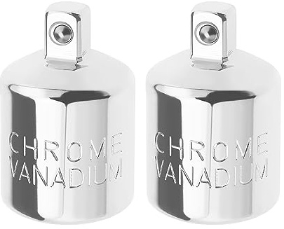 VGOL Lot de 2 adaptateurs de prise femelle 1/2 vers mâle 1/4 en acier au chrome vanadium et accessoires réducteurs pour l'industrie de machines et travaux de construction