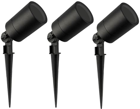 Ledvion - 3X LED Strahler, GU10 Fassung, Schwarz, 5W, IP65, inkl. Schnellanschluss